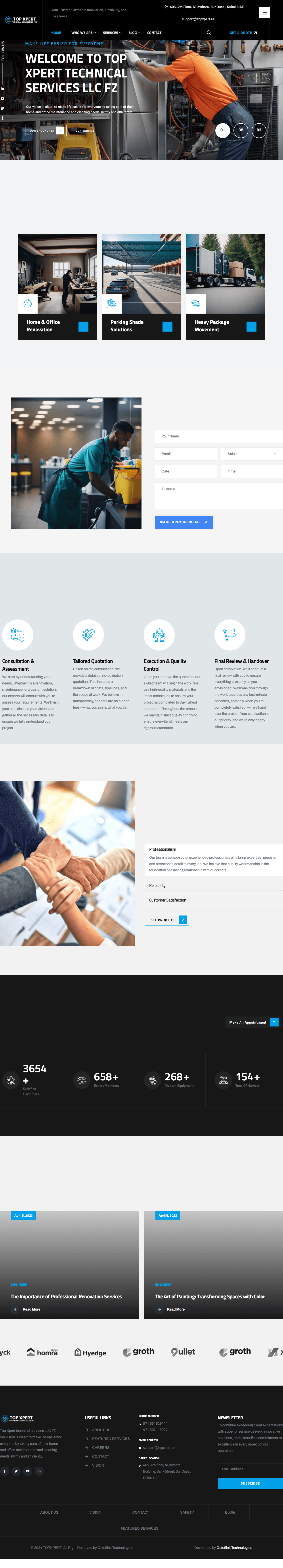 Website preview of TopXpert UAE